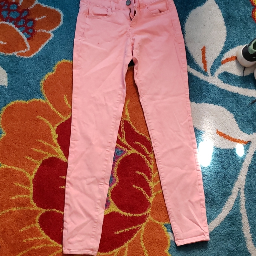 American Eagle skinny coral jeggings